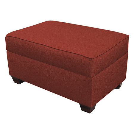 Storage Ottoman,24"wx18"h,red Upholstery