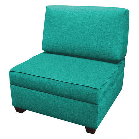 Storage Chair,30"w,green Upholstery (1 U