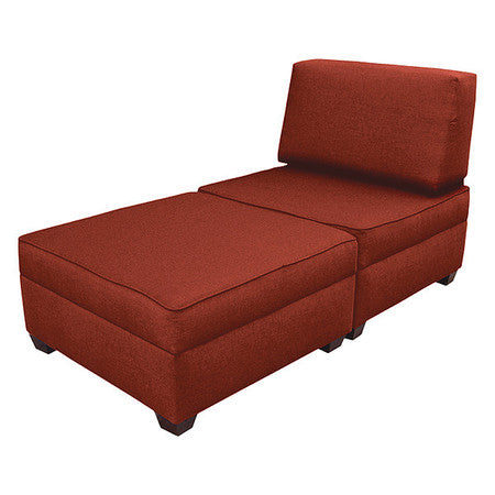 Chaise Lounge,60"w X 18"h,red Upholstery