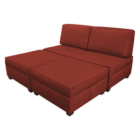 King Sleeper,72"w X 72"d,red Upholstery