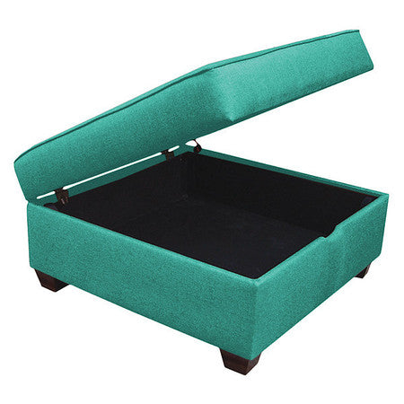 Storage Ottoman,36"w,green Upholstery (1