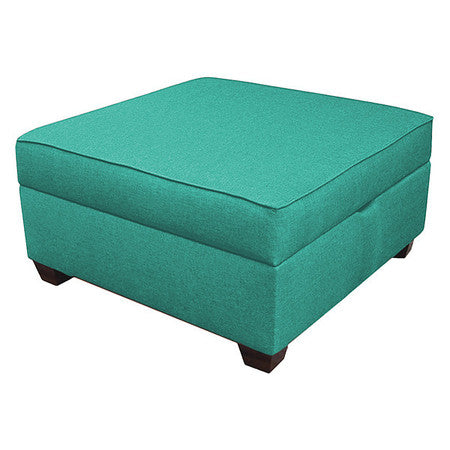 Storage Ottoman,30"w ,green Upholstery (