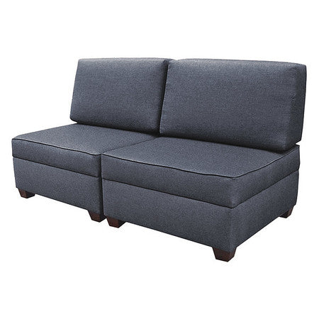 Sofabed With Storage, Blue Performance Fabric