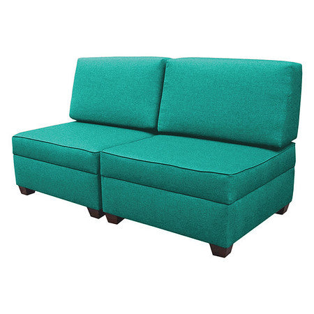 Storage Sofa,60"wx30"d,green Upholstery