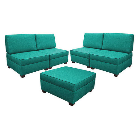 Sectional Sofas Set,150"w,grn Upholstery