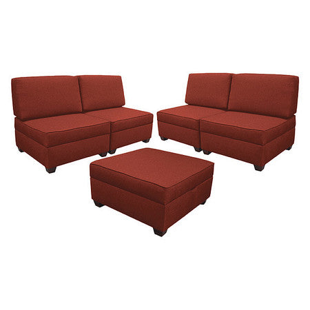 Sectional Sofas Set,150"w,red Upholstery