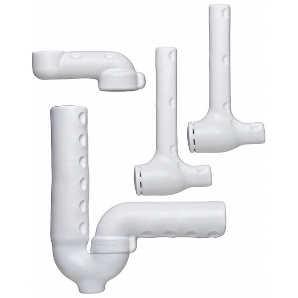 P-trap Pipe Cover,white,pvc (1 Units In