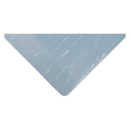 Antifatigue Runner, Blue/White, 57 ft. L x 4 ft. W, Vinyl, Marble Surface Pattern, 1/2" Thick