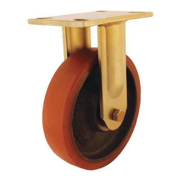 Plate Caster, Rigid, Poly, 8