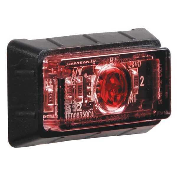 Clearance Marker Light, Red Clear, 13/32