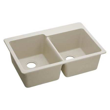 Sink Quartz,2 Bowls 33x22 Bisque (1 Unit