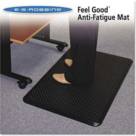 Anti-fatigue Floor Mat,36x24",pvc,black