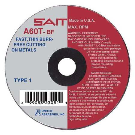 Cutting Wheel,t-1,8x1/16x5/8,a60t,pk50 (