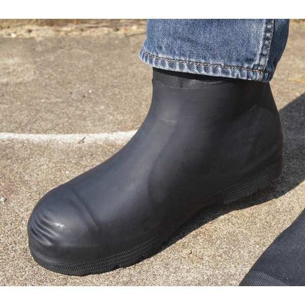 Black Rubber Boots, L, PK10 Black, Latex Rubber