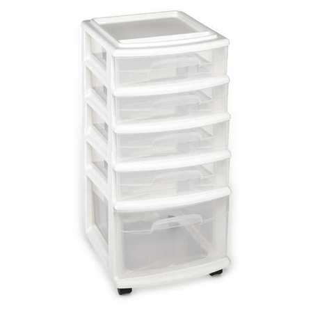 Homz,white Cart,with 4 Clear Drawers (1