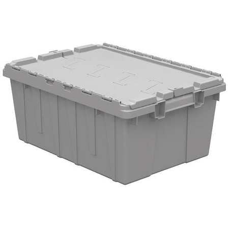Container,attached Lid,21"x15"x9",ltgray