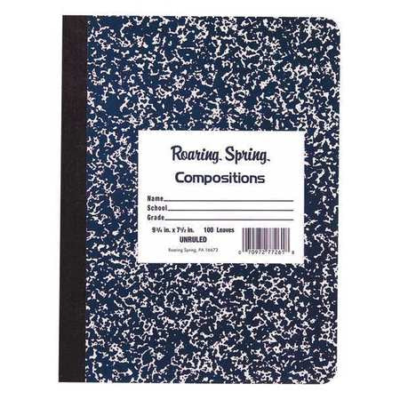 Black Marble Comp Book,9.75x7.5,bnk,pk24