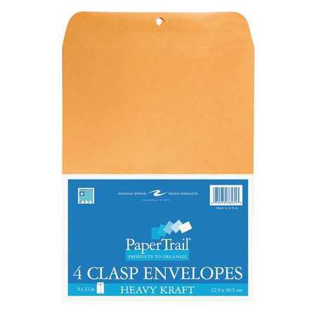 Clasp Envelopes,brown,9x12,4 Pcs,pk24 (1