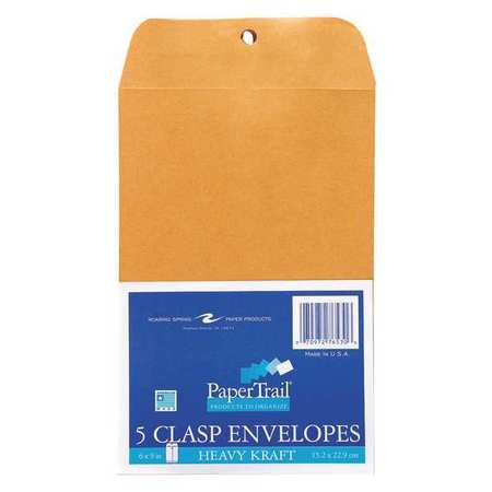 Clasp Envelopes,brown,6x9,5 Pcs,pk24 (1