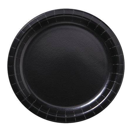 Paper Plate,black,7" Round,pk50 (20 Unit