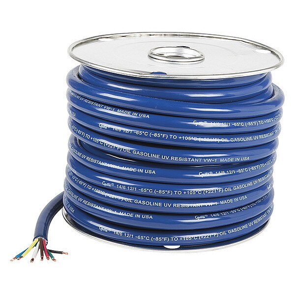 Cable, Low Temp, 7 Cond, 6/14, 1/12, 100 ft.