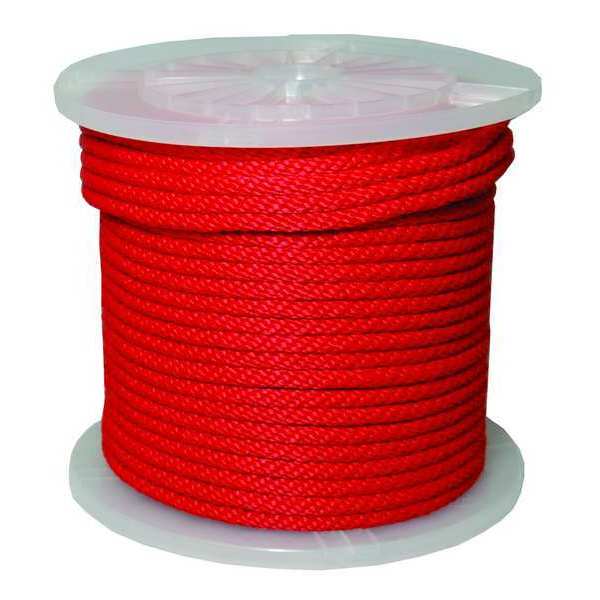 Braided Rope Spool, Red, 3/8 in. x 500 ft.