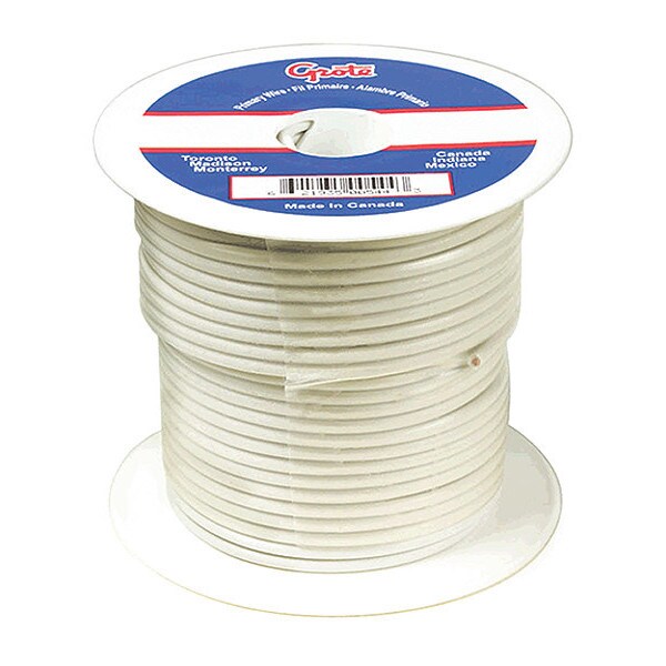 Primary Wire, 8 Gauge, White, 25 ft. Spool