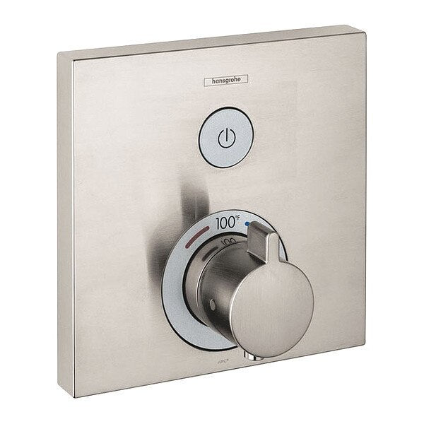 Shower Thermostatic Trim 1-Function, Square, Brushed Nickel