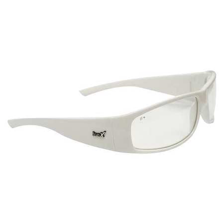Safety Glasses,white Frame,clear (2 Unit