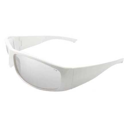 Safety Glasses,wht Frame,silver Mirror (