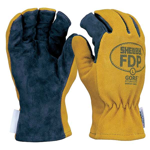 Firefighters Gloves,l,pigskin Lthr,pr (1