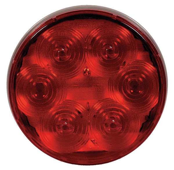 Stop/Tail/Turn Light, LED, Red, 4-1/4 Dia