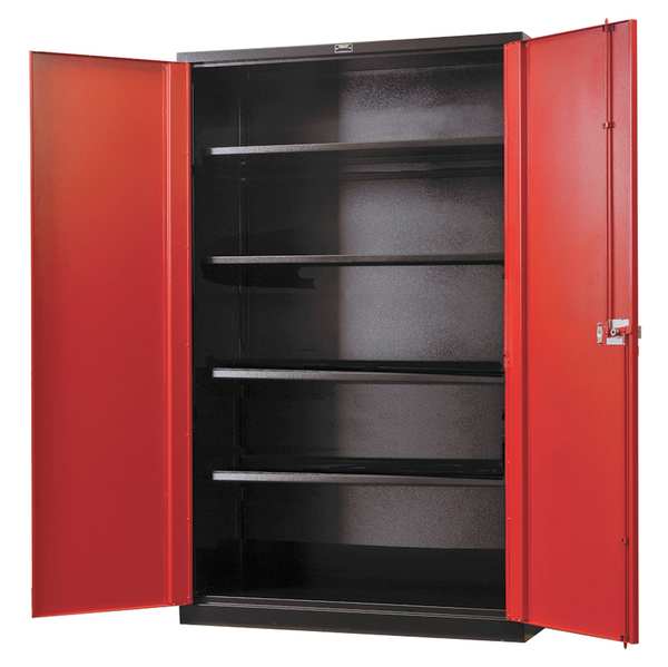 14 ga. Steel Storage Cabinet, 36 in W, 78 in H, Stationary