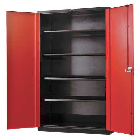 14 ga. ga. Steel Storage Cabinet, 48 in W, 78 in H, Stationary