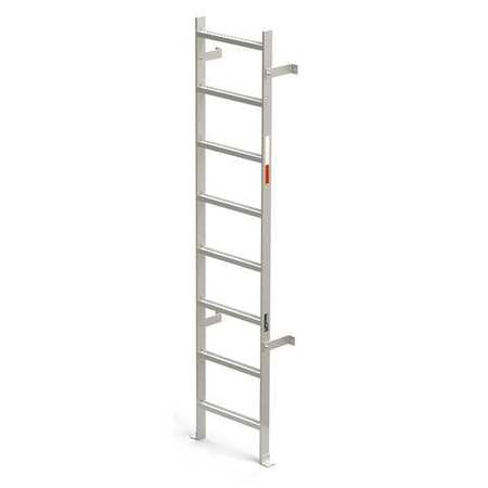 Vertical Ladder,w/o Rail Ext,alum,8 Ft.