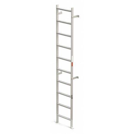 Vertical Ladder,rail Ext,alum,10 Ft. (1