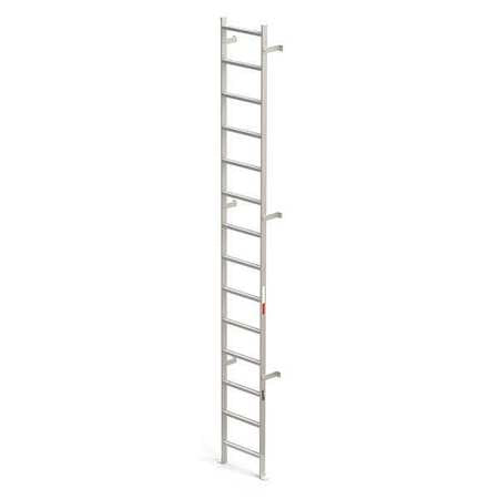 Vertical Ladder,rail Ext,alum,14 Ft. (1