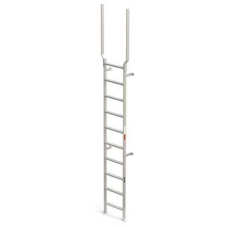Vertical Ladder,rail Ext,alum,13 Ft.,3"