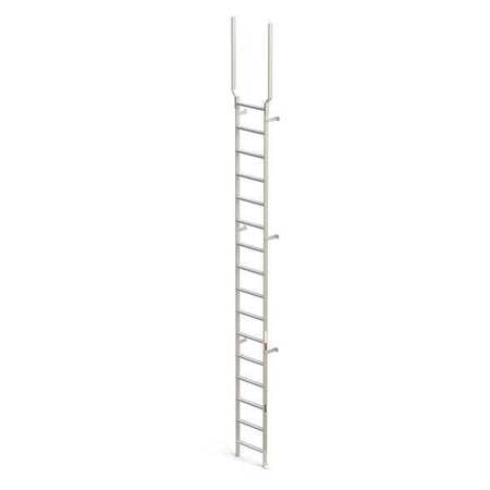 Vertical Ladder,rail Ext,alum,19 Ft.,3"