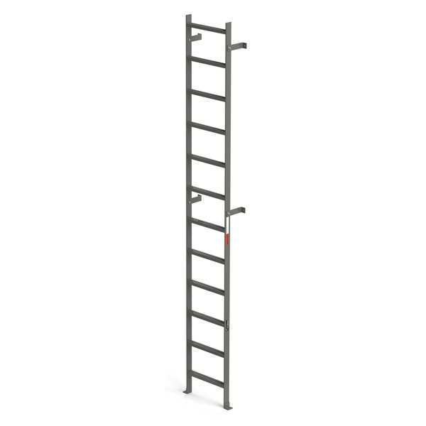 Vertical Ladder, 12 Rungs, 12 ft. Overall Height, 16