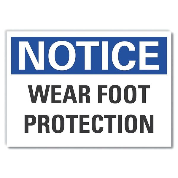 Wear Foot Protection Notice, Decal, 10