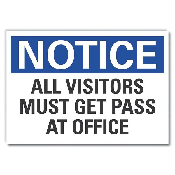 All Visitors Notice, Decal, Aluminm, 10