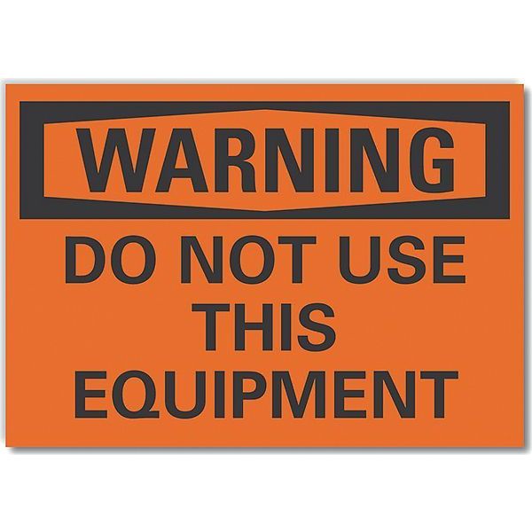 Accident Prevention Warning Reflective Label, 5 in Height, 7 in Width, Reflective Sheeting, English