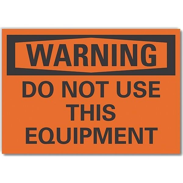 Accident Prevention Warning Reflective Label, 7 in Height, 10 in Width, Reflective Sheeting