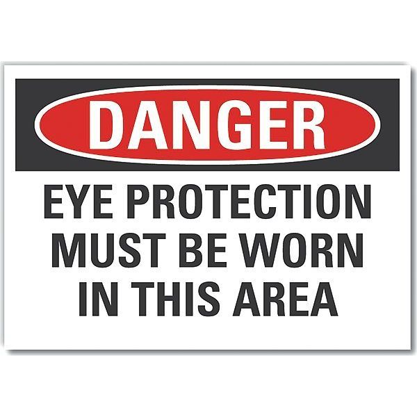 Decal, Danger Eye Protection, 14 x 10