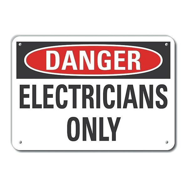 Decal, Danger Electricians Only, 14x10