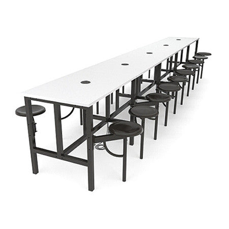 Standing Height Table,10seats,darkv/wal