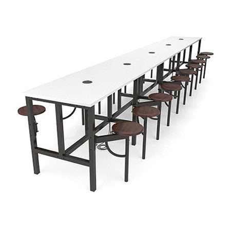 Standing Height Table,10seats,wal/white