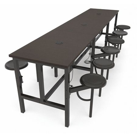 Standing Height Table,12seats,darkv/wal