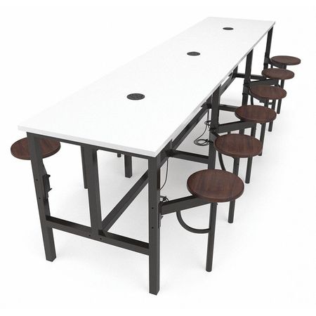 Standing Height Table,12seats,wal/white